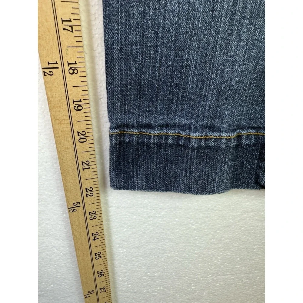 Seven 7 Capri Jeans Size 30 Blue‎ Denim Stretch Crop Distressed Hipster 30/22